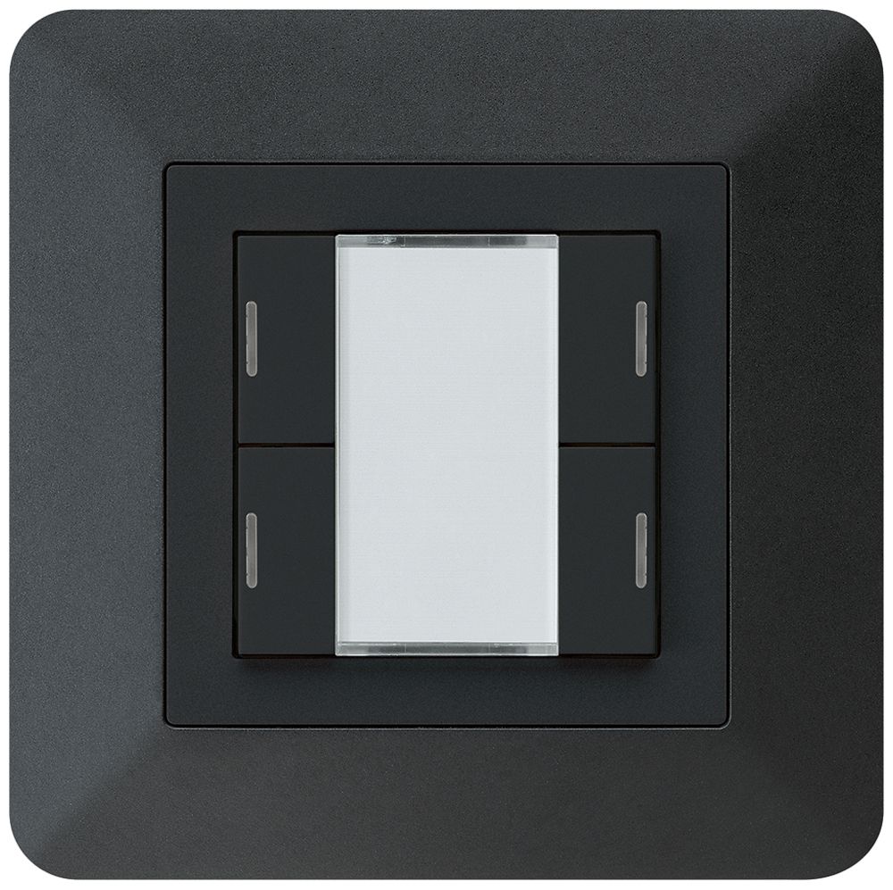 Poussoir ENC kallysto.trend KNX 4×LED RGB s/e-link noir