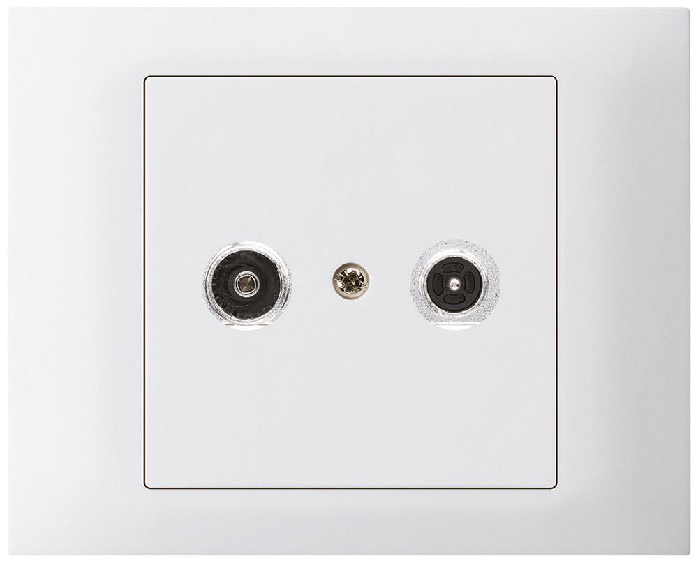 EB-Antennendose kallysto R-TV Bauart T mit EB-Dose G3 23dB 2GHz weiss