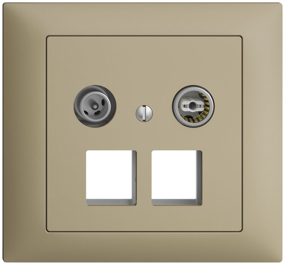 Prise multimédia 4dB INC Edue FKE, prise de dérivation, pour 2×RJ45 Keystone, sa