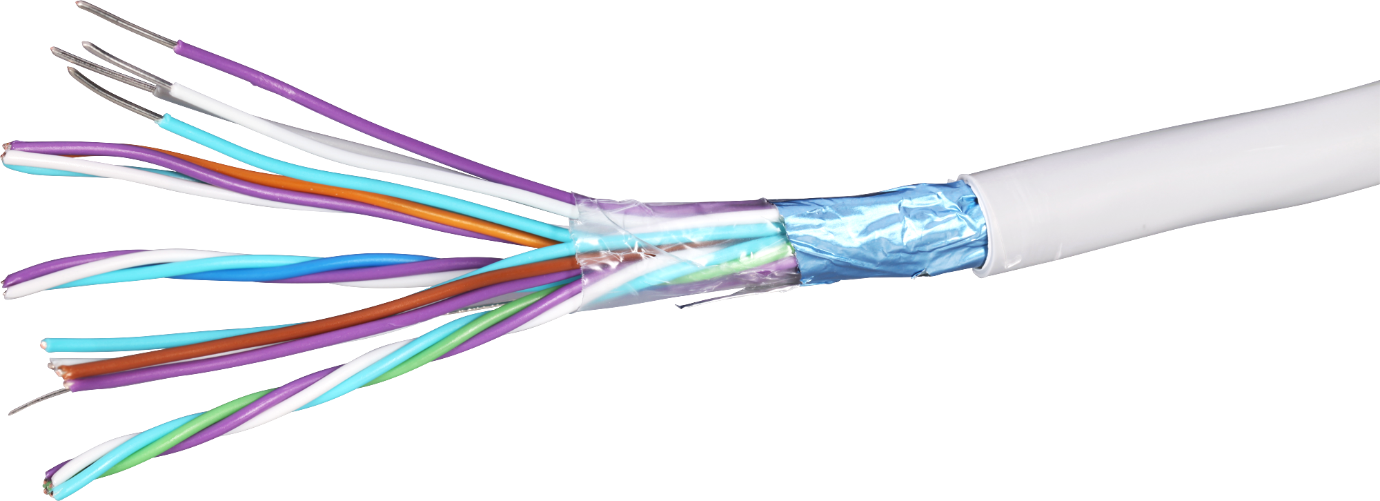 Kabel U72 5×4×0.8mm abgeschirmt halogfrei Eca