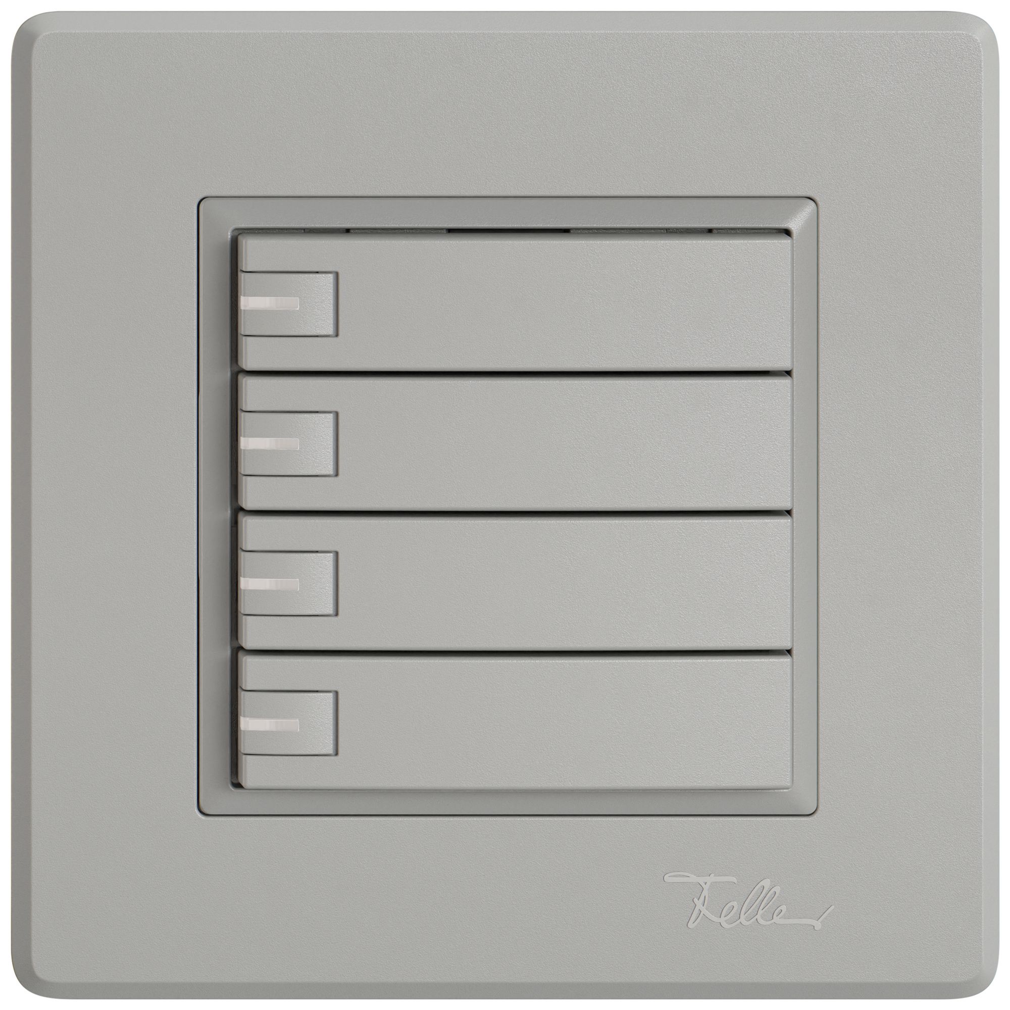 Poussoir universel ENC EDIZIO.liv UNI SNAPFIX® a.LED RGB 4× comm.1T grc