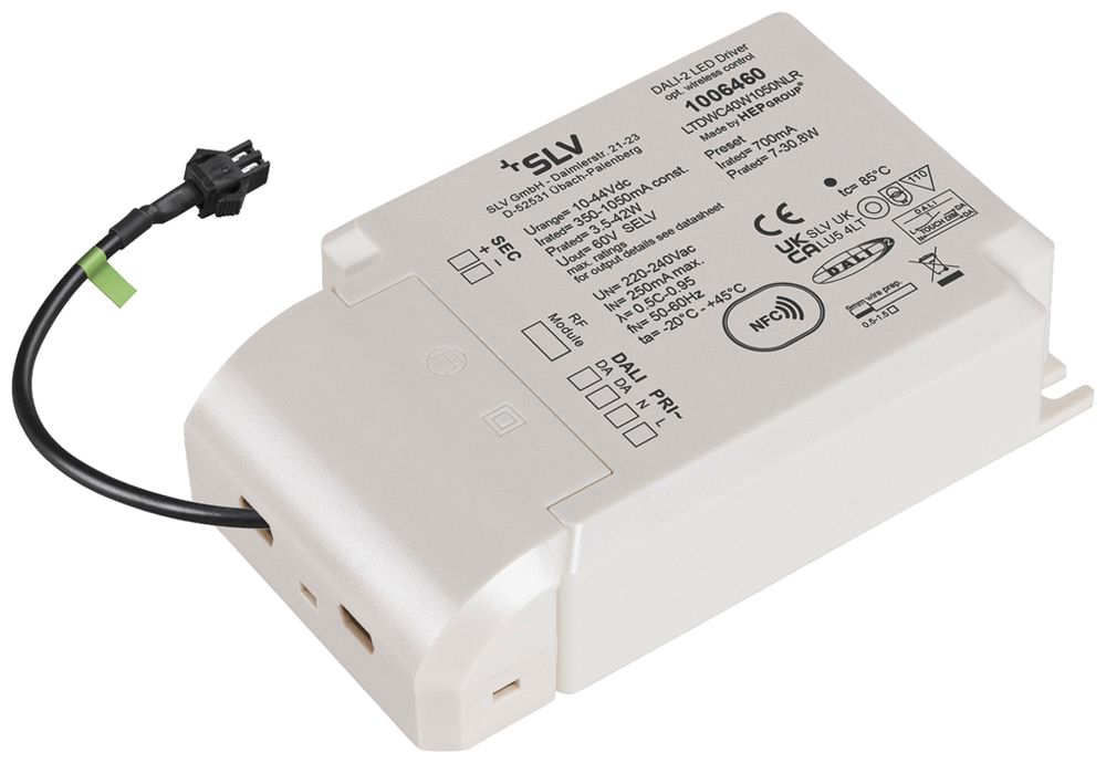 Alimentation LED SLV 42W DALI 700mA avec interface radio pour NUMINOS