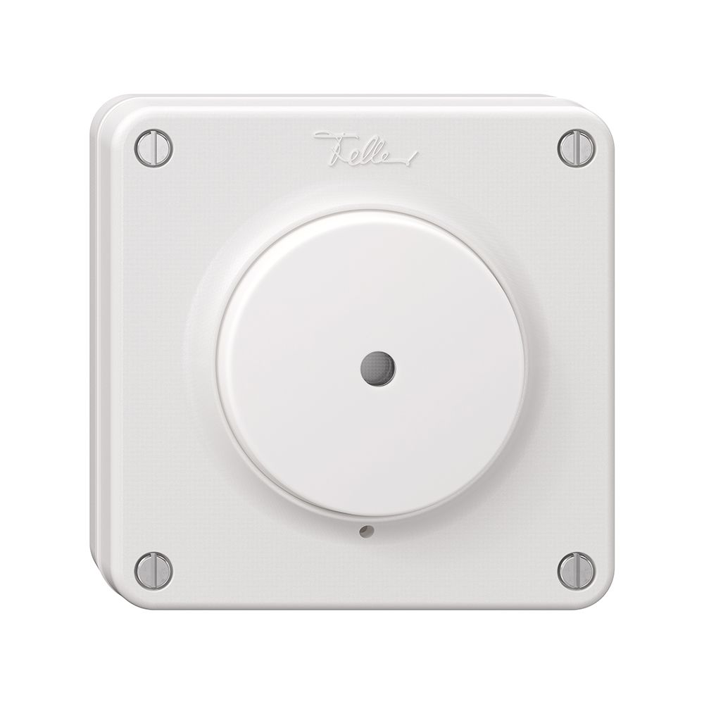 Interrupteur à poussoir lum.NUP NEVO a.lentille front.LED jn S3/1L, bc, membr.bc