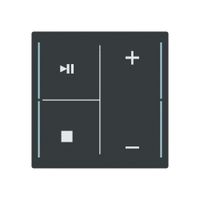 Tasterabdeckung ABB SIDUS touch 4-fach "Taster-Musik" anthrazit