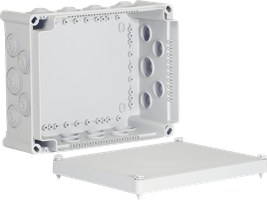 Scatola di derivazione PLEXO 310×240mm vuota grigio chiaro 24 entrate