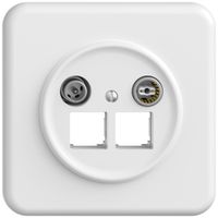 UP-Multimediadose TV-R STANDARDdue SNAPFIX® EASYNET f.2×RJ45 S-One 15dB ws