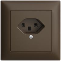 UP-Steckdose EDIZIOdue T23 16A coffee, Schraubklemmen