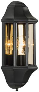 Applique LED SG Sorrento E27 1×46W IP44 REG 355×156mm nero