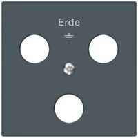 Frontplatte Hager kallysto zu Woertz-Erdsteckdose mit 3 Verbinder anthrazit