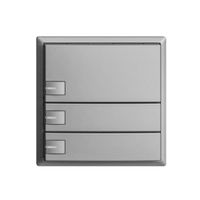 KNX-Taster RGB EDUE, 250mW, m.RGB-LED, 3×Taste, 1×Tastenb., si