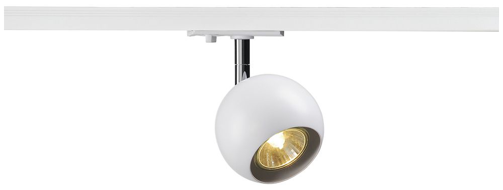 Spot SLV LIGHT EYE, GU10 50W mit 1-Phasen-Adapter IP20 weiss/chrom