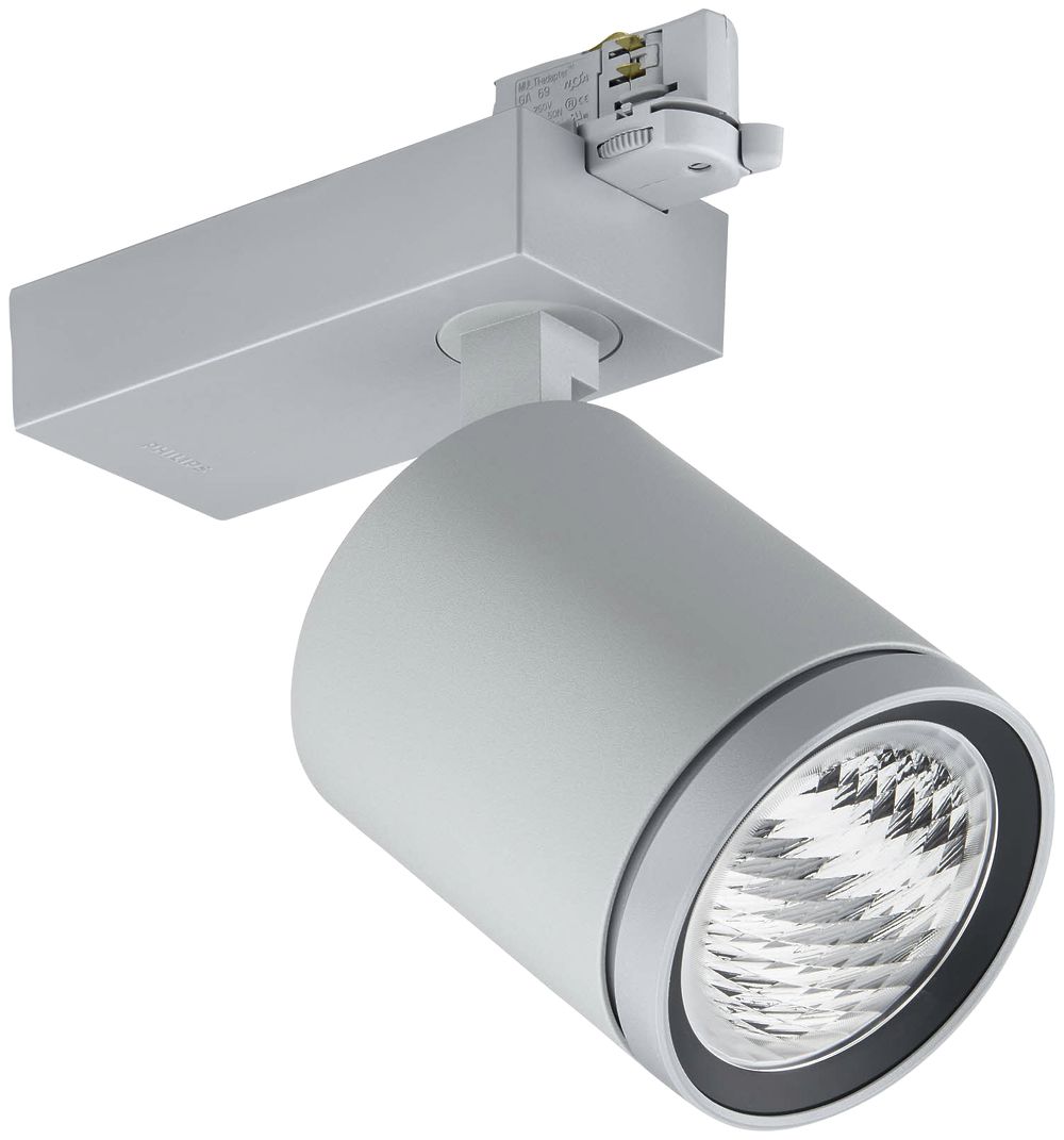Spot LED Philips ST780T per binario, PW930, 4700lm, 24° argento