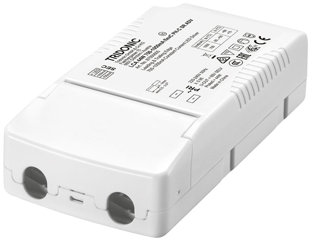 LED-Betriebsgerät Tridonic LCA ADV 19.6…44W 28…42V 700…1050mA DIM 130×68×31mm
