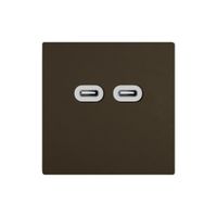 USB-Ladesteckdose EDIZIO.liv SNAPFIX® 230VAC 18W 2×USB Typ C br