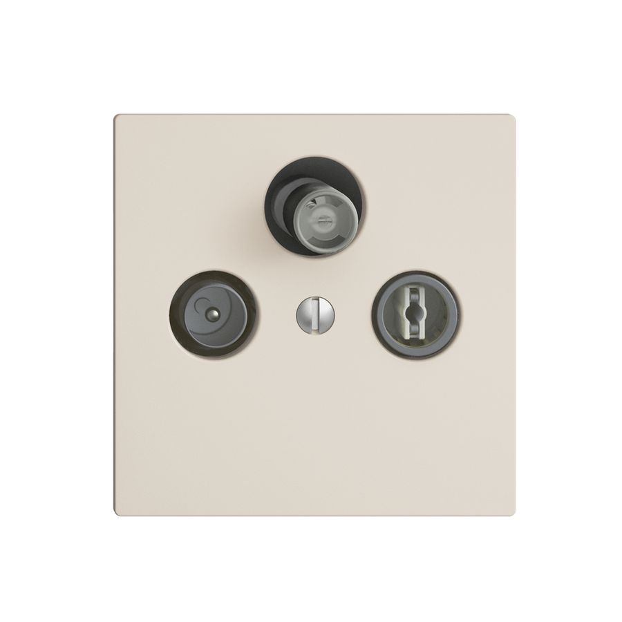 Prise d'antenne SAT DB52 EDIZIOdue crema, avec IEC/F