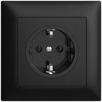 Presa SCHUKO INC EDIZIOdue FMI, 16A, 250VAC, L+N+PE nero