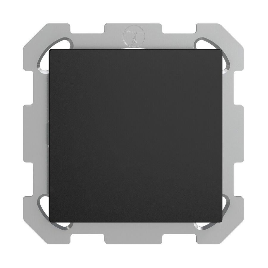 UP-Blindabdeckung EDIZIOdue schwarz ohne Zentrumsschraube