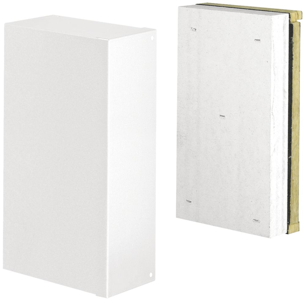 Piastra terminale tehalit FWK 90 E60/E30 100×260mm, bianco traffico