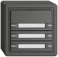 Poussoir KNX RGB AP EDIZIO.liv SNAPFIX® capteur temp.s.LED étiqu.6× comm.1T grf