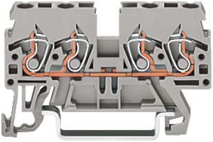 Borne WAGO 4L 0.8…4mm² gris