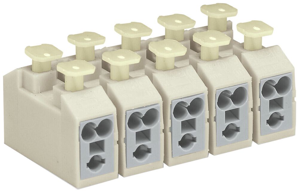 Barrette de bornes WAGO 12L 0.75…2.5mm² blanc