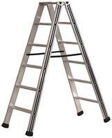 Doppelstufen-Leiter Plica Pikasso, 6 Stufen, Aluminium