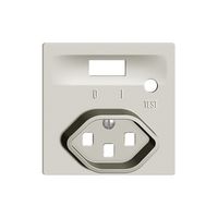 Frontset EDIZIOdue zu FI-Steckdose hellgrau