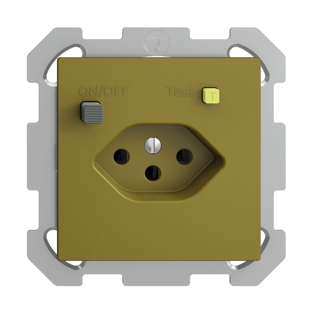 UP-Steckdose EDIZIOdue T13 FI 30mA FM, olive
