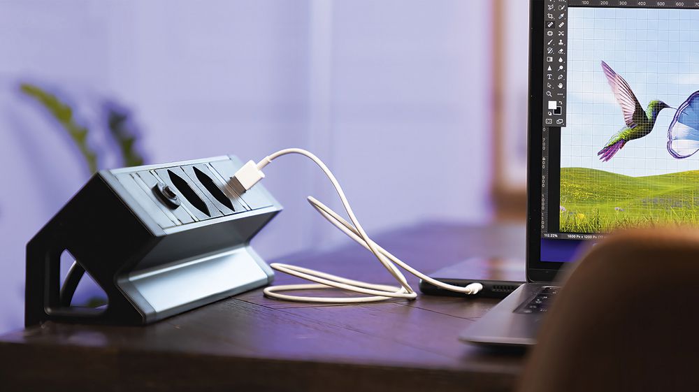 Prise multiple de table ALU DESK 2×T13/1×USB-A/1×USB-C, Td3×1.5mm² 1.5m, noir