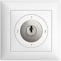 Interruttore rot. INC EDIZIOdue 3/1P bianco, con serratura di sicur.