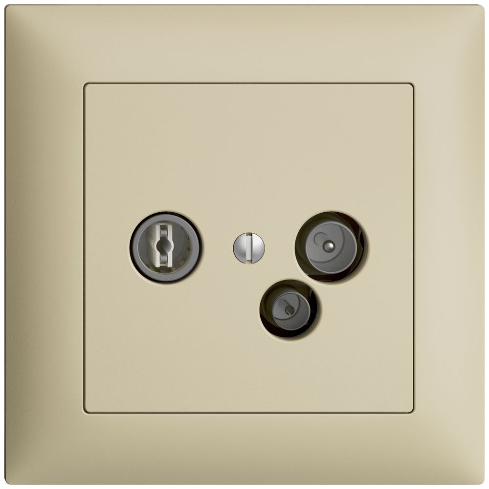 UP-Antennendose TV-R-Daten DD23 5…65MHz EDIZIOdue vanille