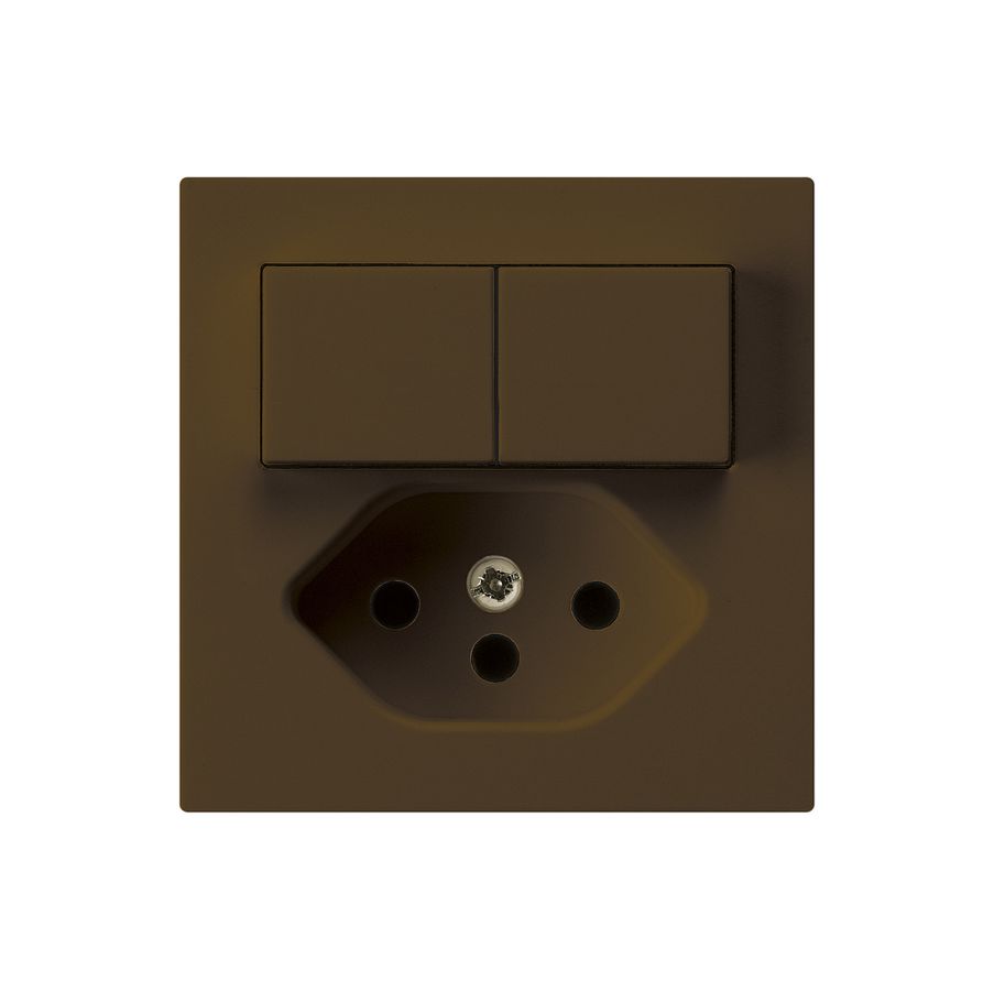 Inserto per combinazione kallysto 2×A-R/1P+T13 marrone