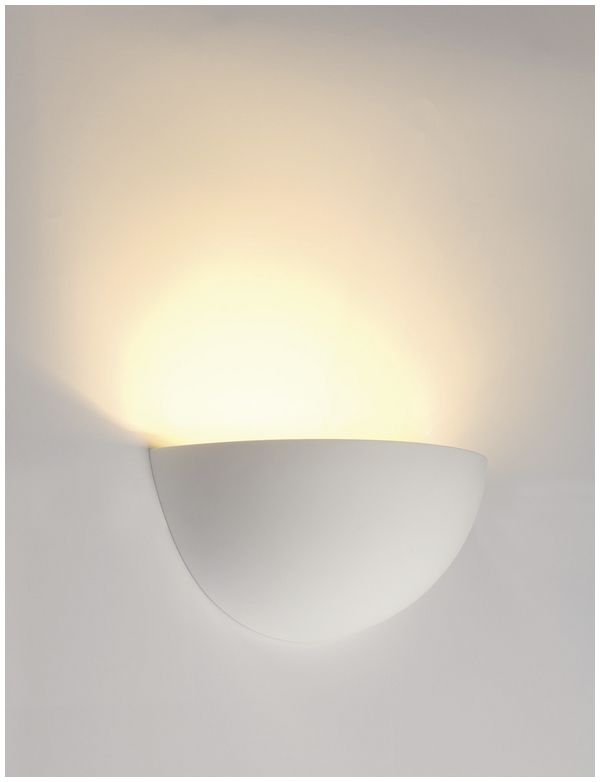 Wandleuchte SLV GL 101, E14 40W Gips rund IP20 weiss