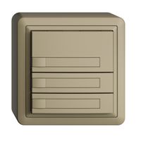 AP-KNX-Taster RGB EDUE, 250mW, o.LED, m.Papiereinlage, 3×Taste, 1×Tastenb., sa