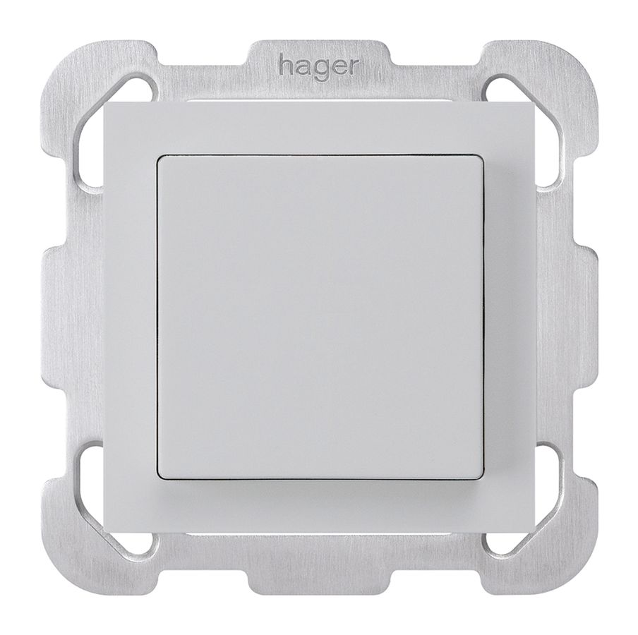 Interrupteur ENC kallysto 3/2L gris clair avec plaque de fixation