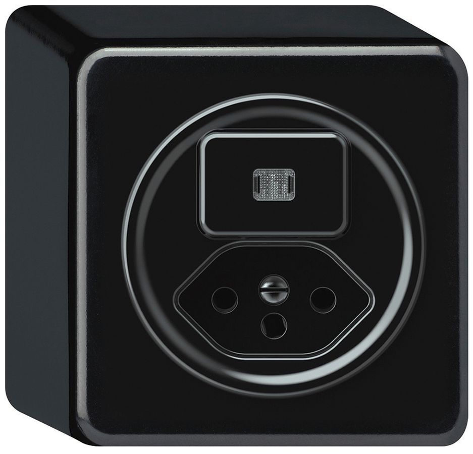 Combinazione AP origin sch 3 + 1×tipo 13 luminoso nero