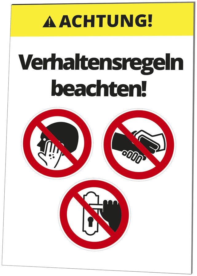 Warntafel CIMCO "Verhaltensregeln beachten" 297×420mm