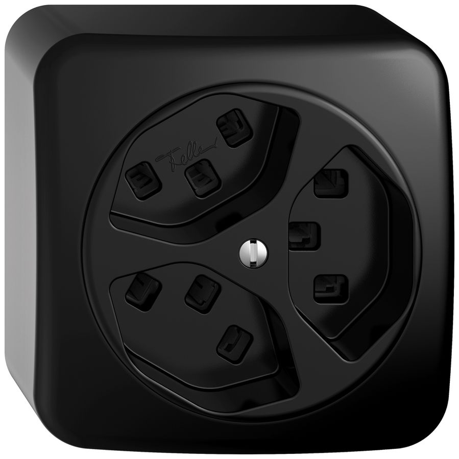 AP-Steckdose STANDARDdue SNAPFIX® 3×T23 sz