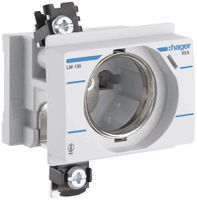 EB-Sicherungselement Hager DIII 63A mit Frontabdeckung Einbautiefe 44mm L oben