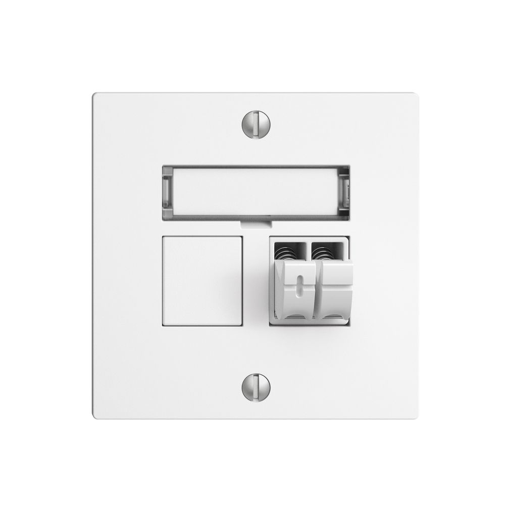 Prise audio Push Type EDIZIOdue F, 1×, kit d'inscription, blanc