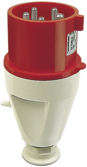 Fiche mobile CEEtyp 5L 32A 6h contacts nickelés