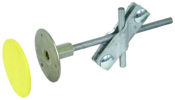 Erdungsfestpunkt DEHN/elvatec M10 mit Anschlussachse und SV-Klemme