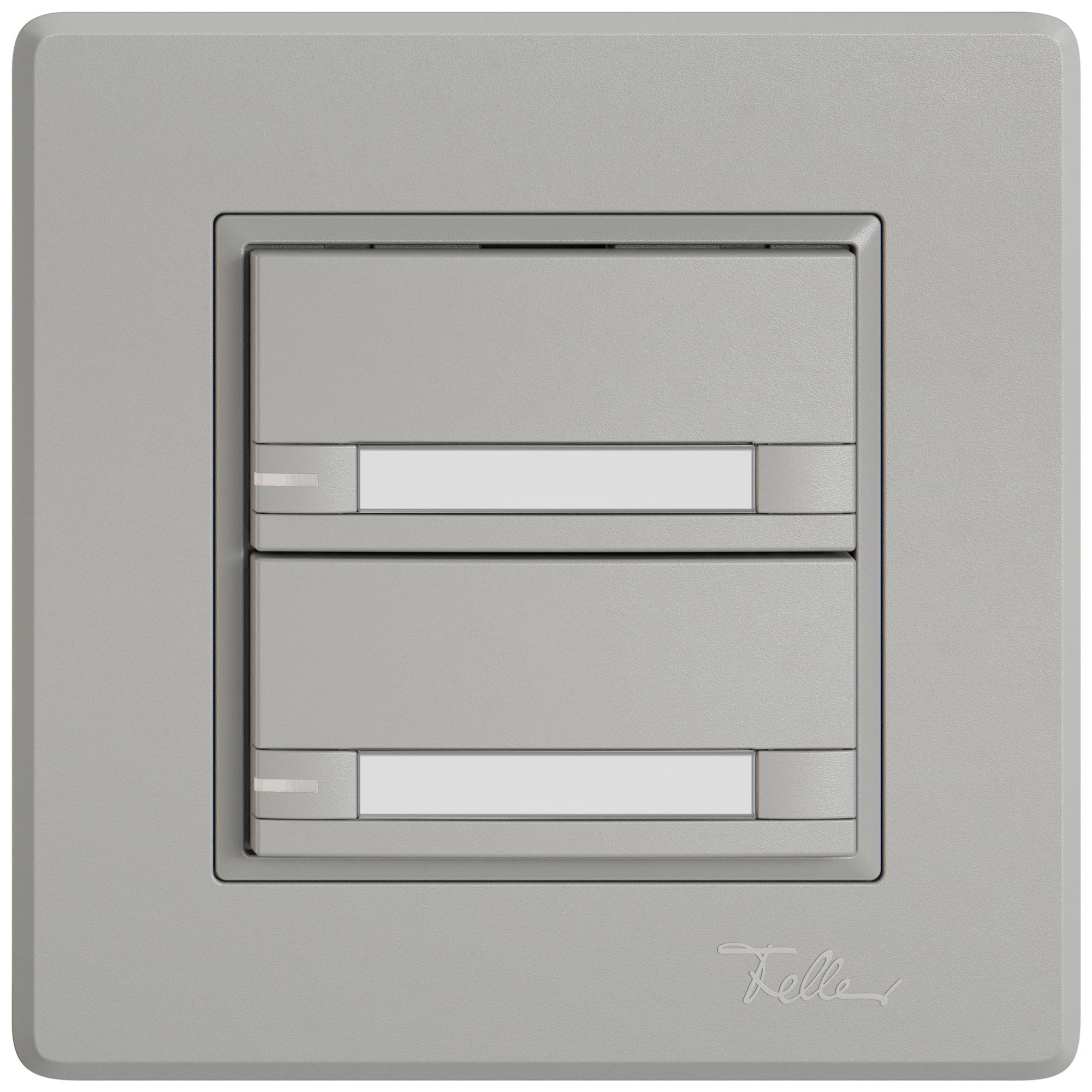 Poussoir KNX RGB ENC EDIZIO.liv SNAPFIX® capteur temp.RGB-LED étiqu.2×com.2T grc