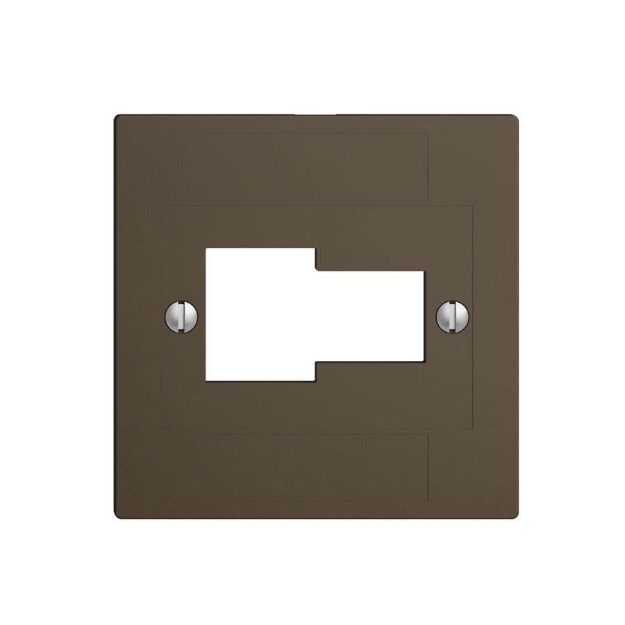 Placca frontale 1×TT,1×RJ45 coffee ITplus ITM EDIZIOdue