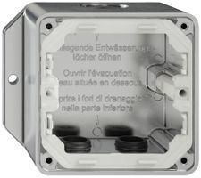 Scatola AP ELEMENT SNAPFIX® 111×93×54mm 3×M20 alu