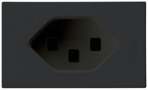 Prise INC FLF Hager type 23 noir bornes à vis