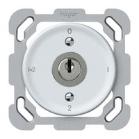 UP-Schlüsselschalter origin Serienschalter 1/1L 16A 250V 0-1-2-1+2 77×77mm weiss