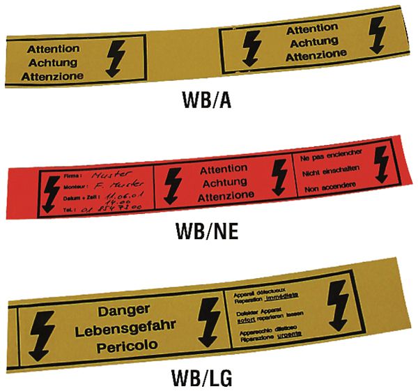 Warnband selbstklebend orange (Nicht einschalten) WB/NE