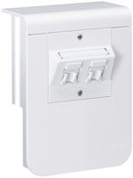 Geräteträger tehalit SL20055 2×Cat.5e CH, verkehrsweiss