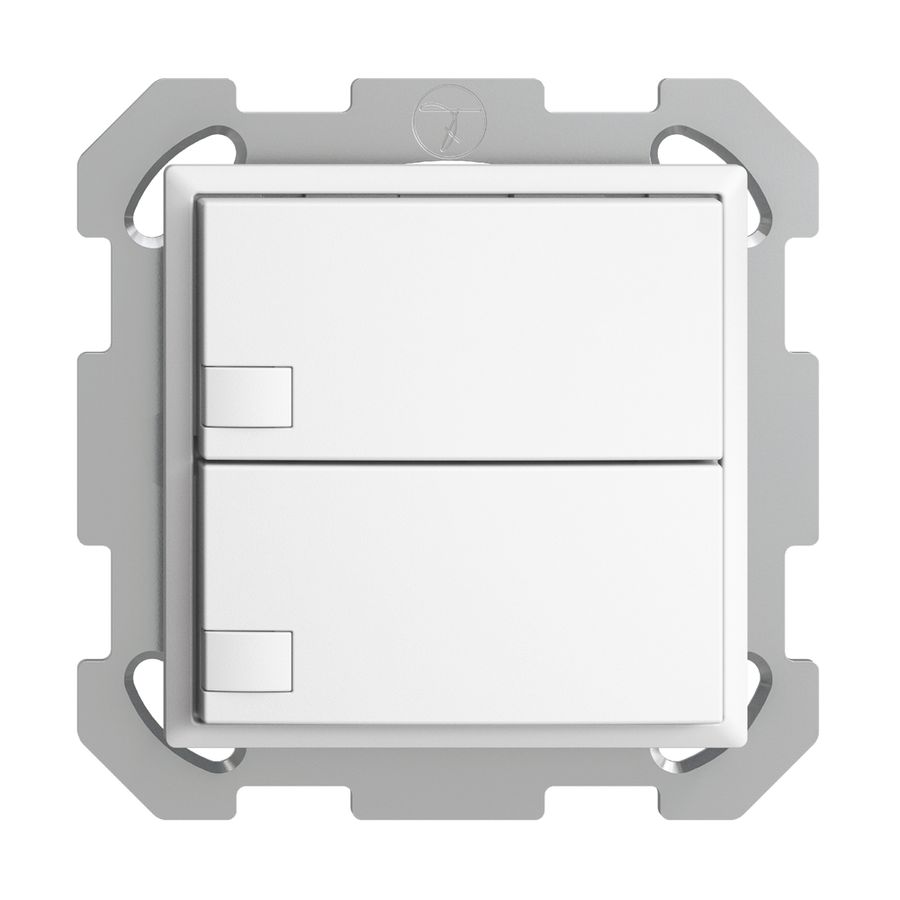 Poussoir ENC KNX 2× EDIZIOdue blanc RGB sans LED